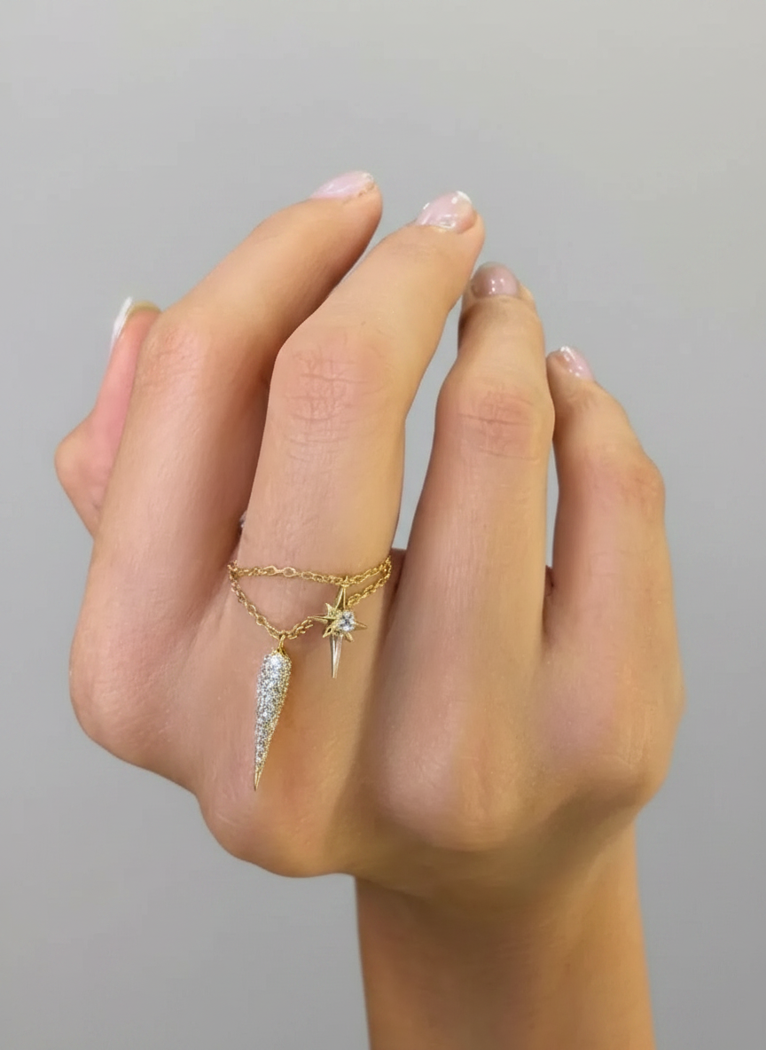 Double Celeste Ring