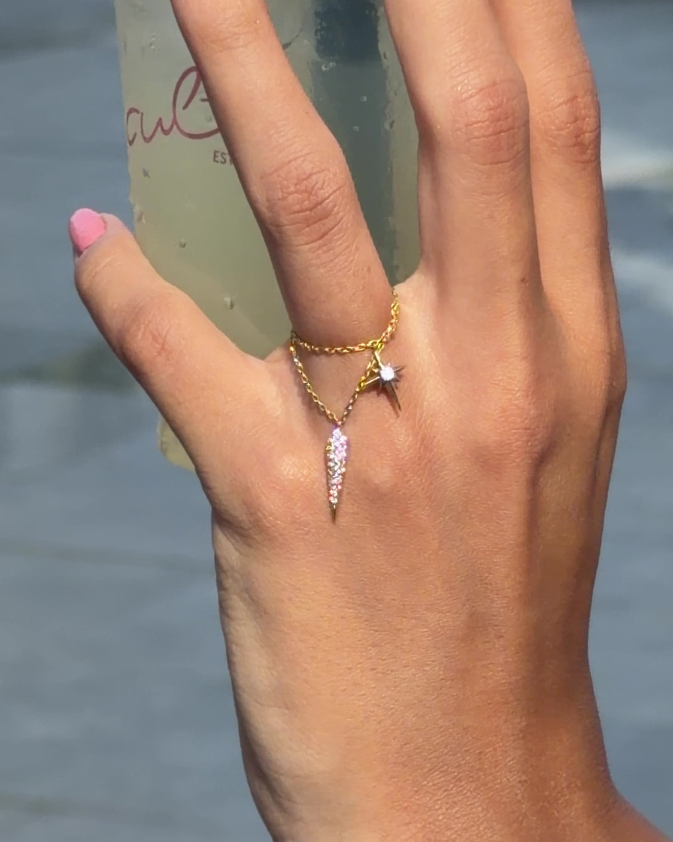 Double Celeste Ring